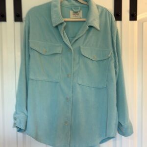 Ashley By 26 International Light Blue Corduroy Shirt